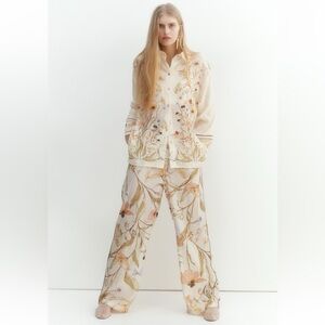 NWT H&M FLORAL-MOTIF SHIRT & PANTS